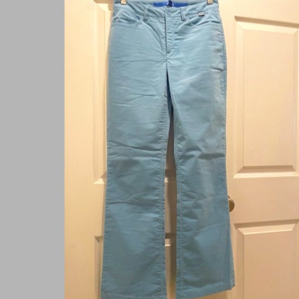 Excellent Escada Sport ice blue corduroy pants women,size 34